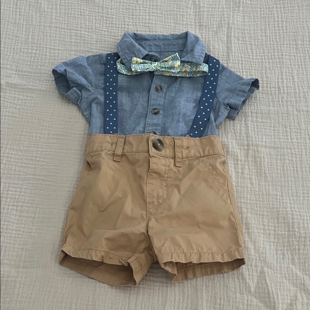 Cat & Jack Blue and Tan Kids Matching Set
